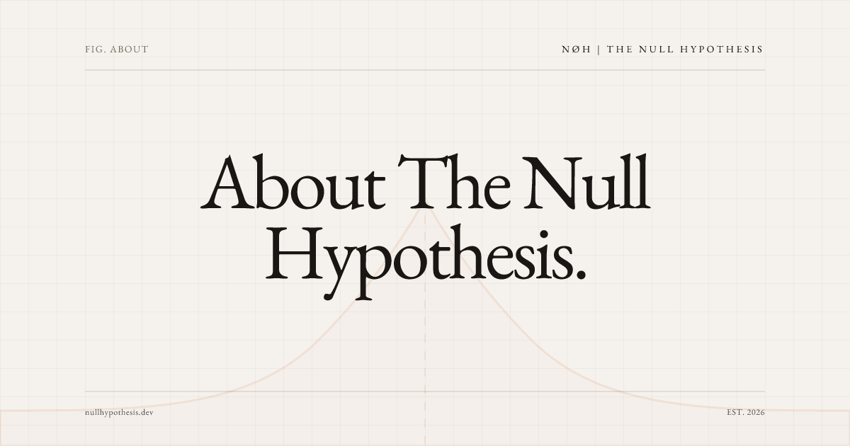 About The Null Hypothesis. | The Null Hypothesis | The Null Hypothesis