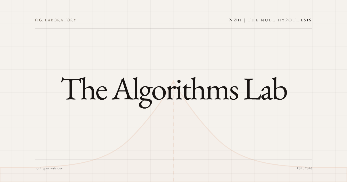 The Algorithms Lab | The Null Hypothesis | The Null Hypothesis
